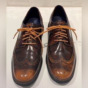Cole Haan LunarGrand Long Wing Baroque Men’s Oxfords Patent Leather  Size 7.5 W